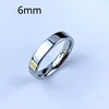 Bague lisse personnalisée en acier inoxydable, couleur argent, 6/8mm, pour femmes et hommes, gravure personnalisée du nom, Logo, amoureux, Couple, bijoux de charme, cadeau