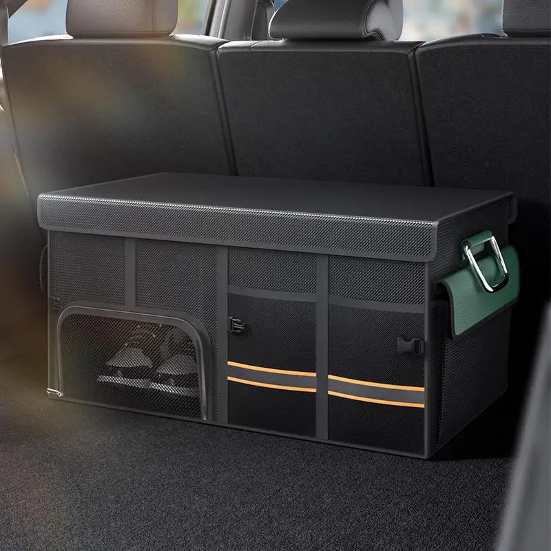 Car Trunk Storage Box Multi-compartments Organizer Bag Anti Slip Foldable Cargo Stowing Tidying Organizer car Interior accessory