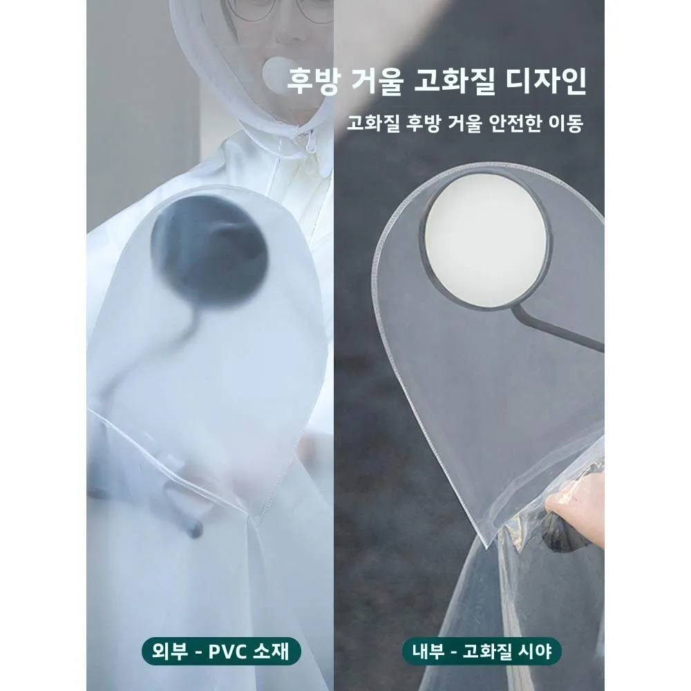 방수 방풍 투명 전기 자동차용 라이딩 레인코트 통기성 밸브 일체형 디자인 방수 커버