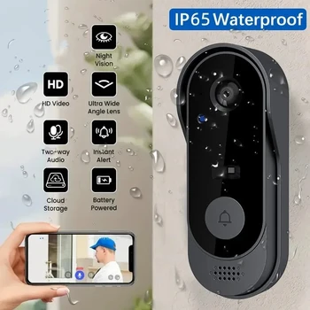 1080P Wireless WIFI Video Doorbell Intercom Door Bell with Camera Tuya Smart Home for Security Protection PIR Motion Detection 2