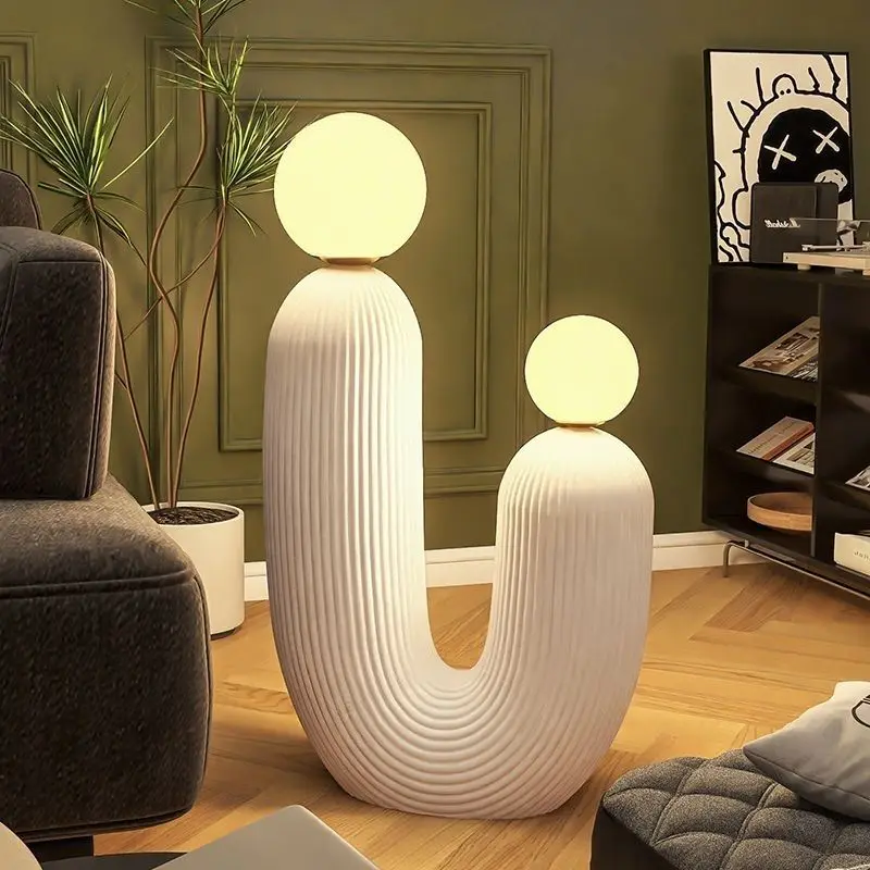 

Floor Lamp Living Room Decoration Creative Double Lamp Decoration Luxury Modern Home Designer Furniture Nordic Offices Figurines