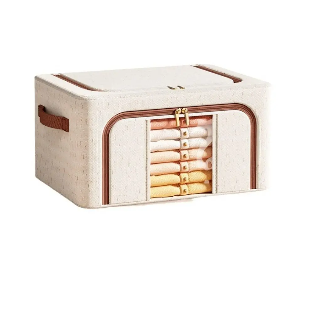 Visible Window Clothes Storage Bins Clothes Organizer with Durable Handle Wardrobe Sorting Storage Bucket Foldable 4