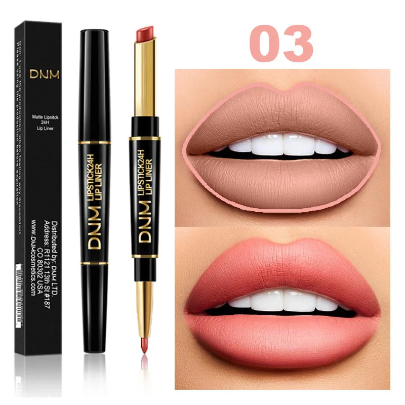 thumbnail image 1 of Double Ended Matte Lipstick Long Lasting Wateproof Lipsticks Brand Lip Makeup Cosmetics Dark Red Lips Liner Pencil Beauty, 1 of 5