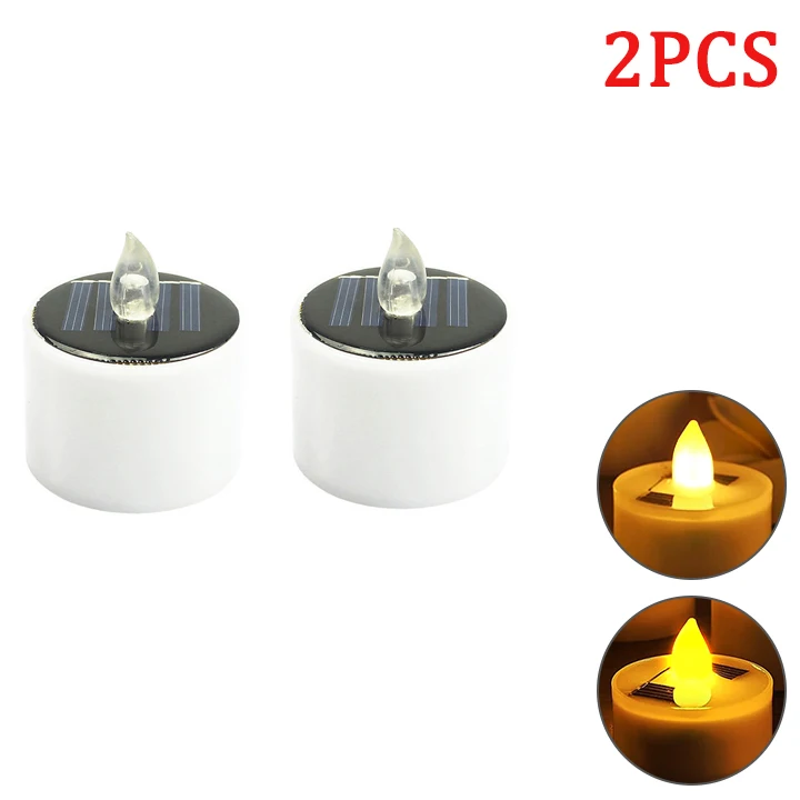 Set of 10 Waterproof Solar-Powered Flameless LED Tea Light Candles for Outdoor and Home Décor