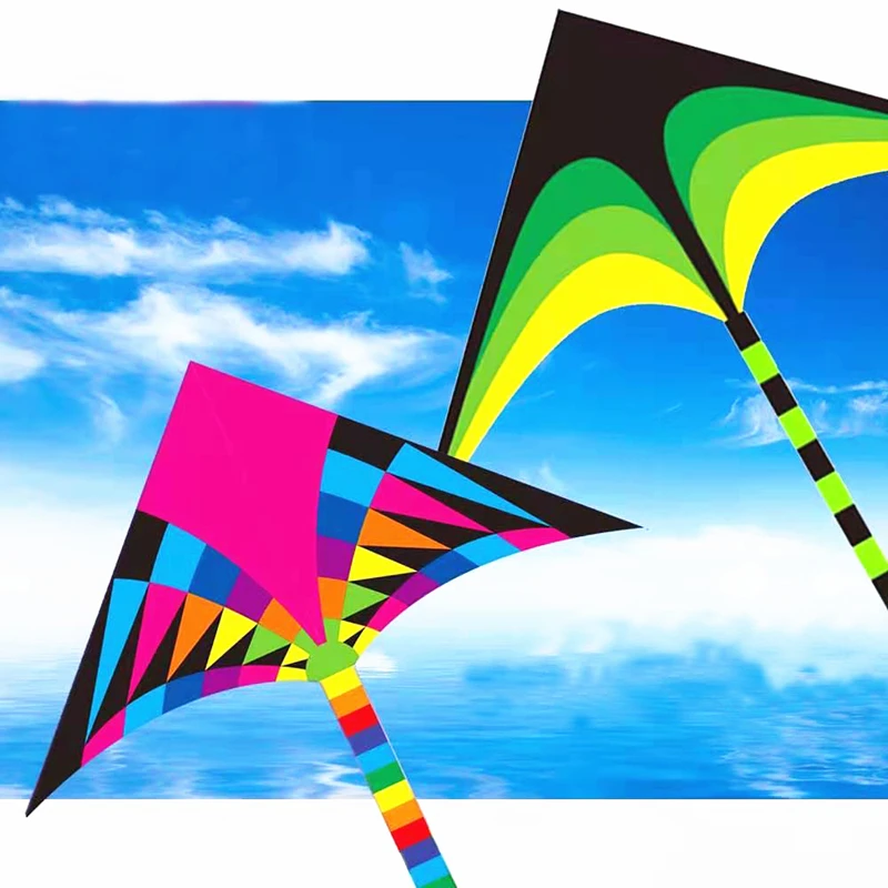 Kids Kite Large Rainbow Delta 6m Tails Flying Line Windsocks Kite Surfing Fly-Factory Direct nylon