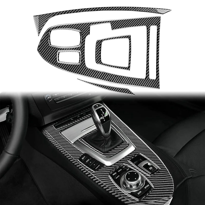 

Для BMW Z4 E89 2009-2016, автомобильная центральная консоль из углеродного волокна, отделка, декоративные наклейки, аксессуары