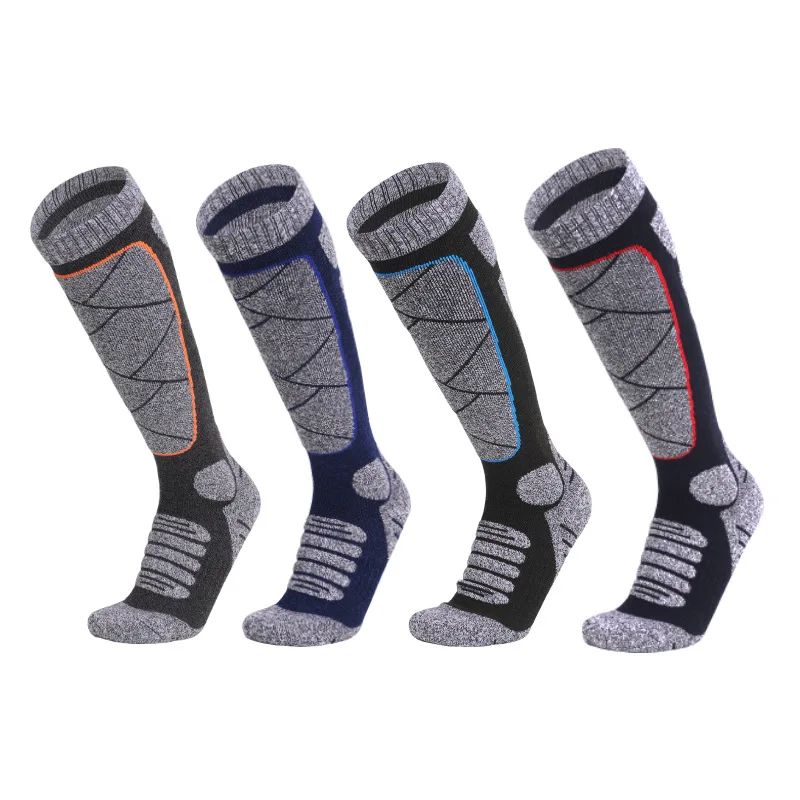 Winter Women Men Cotton Thermal Skiing Socks Outdoor Soccer Cycling Sports Socks Towel Bottom Long Tube Stockings Thermosocks