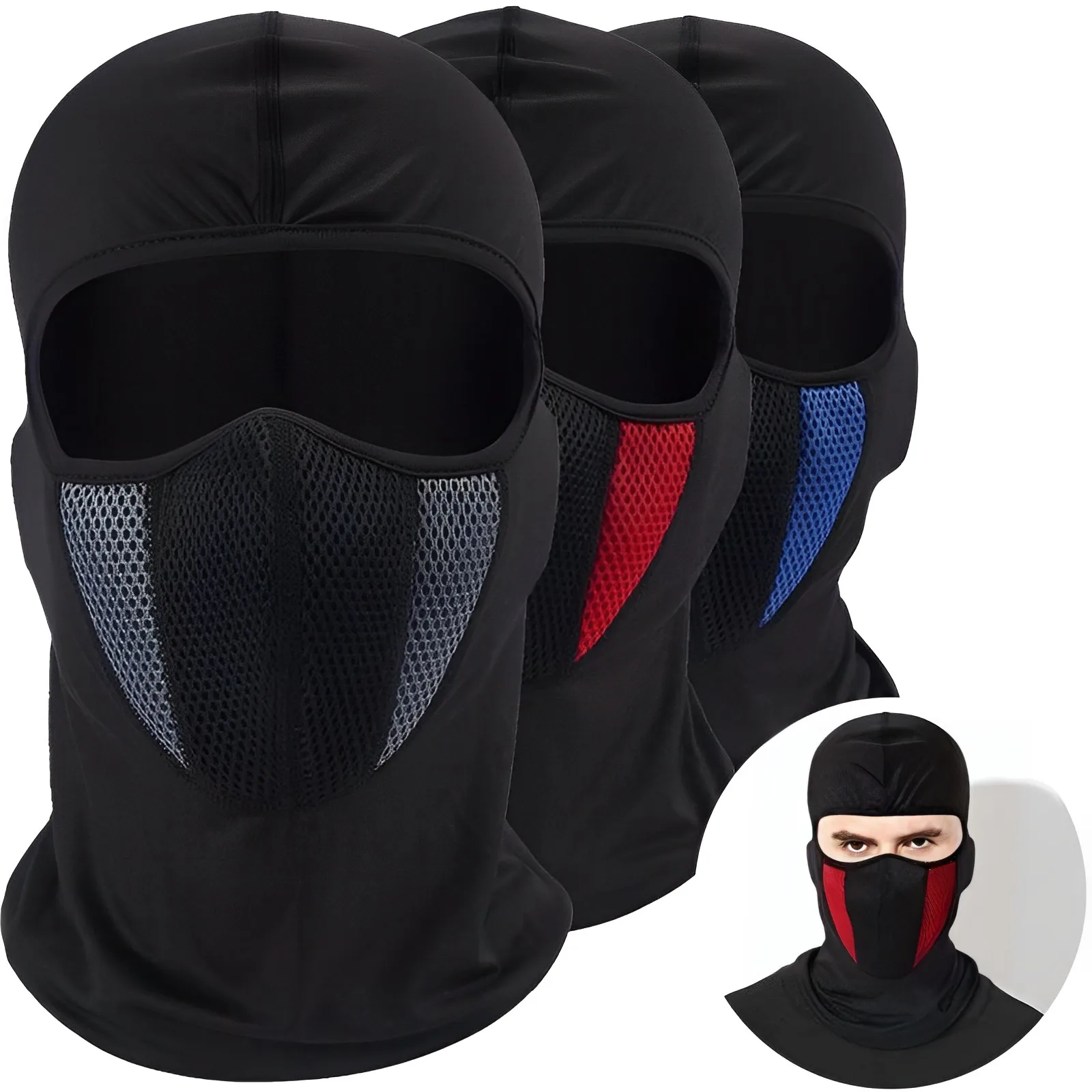 

Breathable Balaclava Motorcycle Full Face Masks Skullies Cap Hat Motocross Motorbike Helmet Moto Riding Neck Face Hood Moto Mask