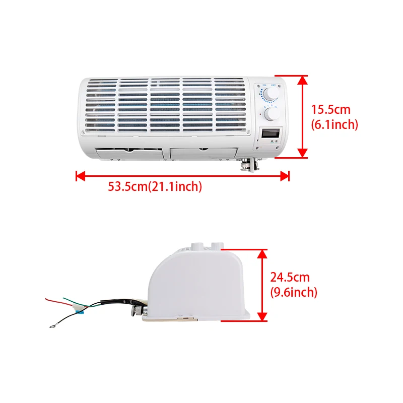 Universal Wall-mounted A/C Air Conditioner 12V 24V System Climate for Heavy Duty Truck Van Tractor Excavator Engineering Vehicle