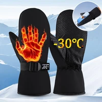 Ski Mittens Waterproof Winter Thermal Touch Screen Gloves Windproof Cycling/Snowboard Gloves Cold Weather Gloves for Outdoor