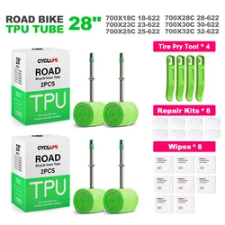 CYCLAMI Ultralight TPU Bicycle Inner Tube with French Valve for 45mm (4pcs with gift)