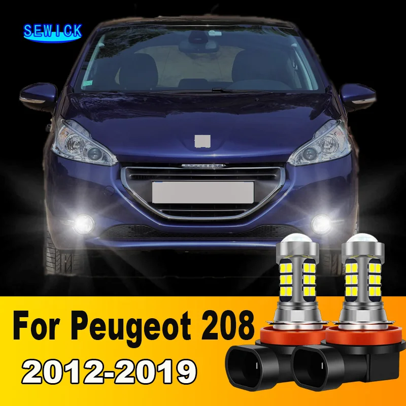 LED Lamp Car Front Fog Light Accessories 2Pcs For Peugeot 208 2012 2013 2014 2015 led light,led bulb,led fog light,led headlight,fog and headlight bulbs