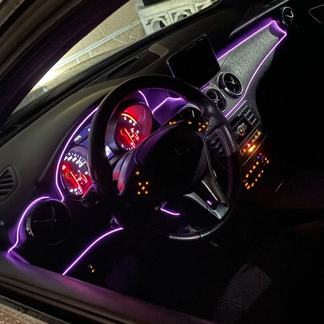 Bunte Auto Innen Dekorative Lampen Streifen Led Neon Atmosphäre Lampe Auto  Zubehör Kaltes Licht Auto Beleuchtung Umgebungs Lichter