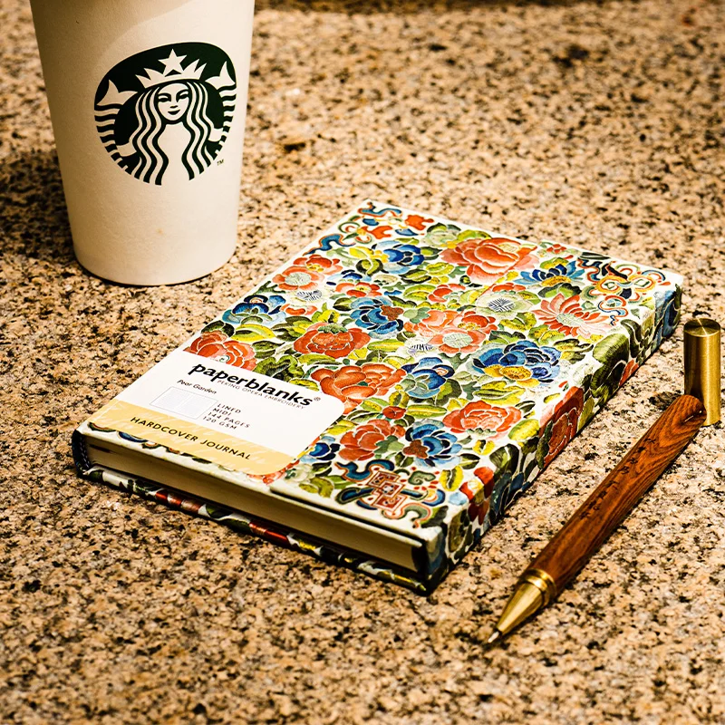 Paperblanks 북경 오페라 노트 - 대학생을 위한 빈티지 중국 스타일 일기 수 놓은 꽃 디자인 예술 저널