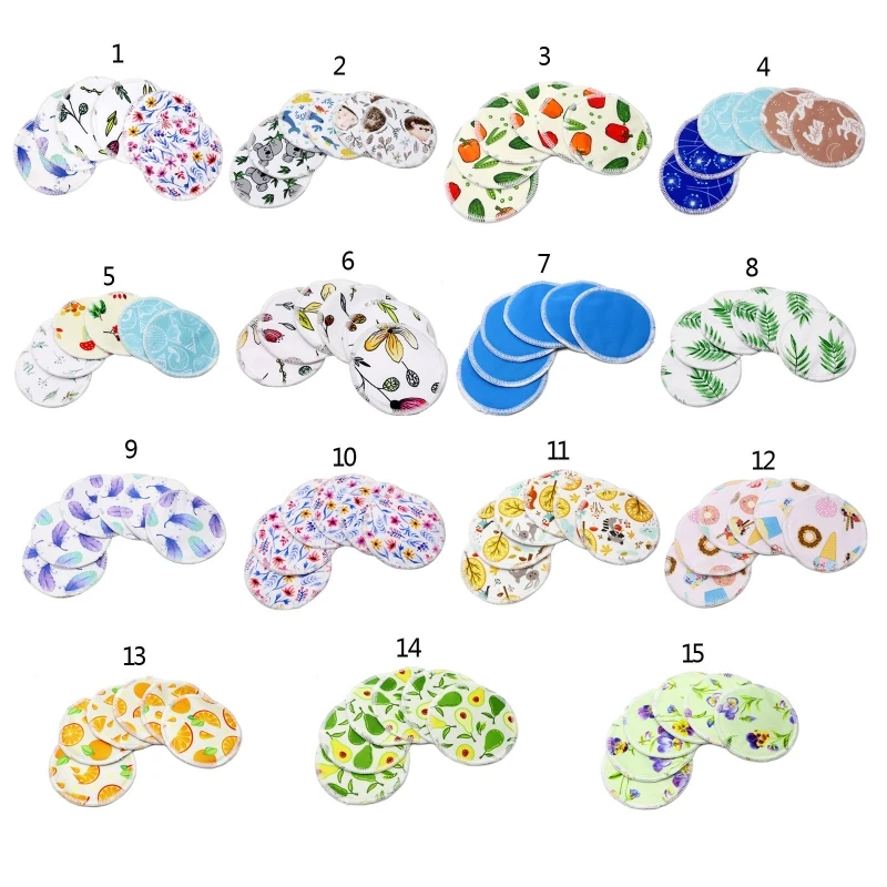 Nursing Pads 6pcs/set Washable Breast Breastfeeding Super Absorbency Mat for Mum Waterproof Feeding Pad Reusable Supplies 2