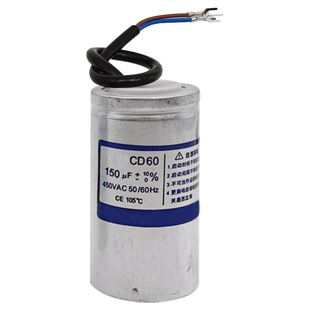 

CD60 Motor Start Capacitor Induction Capacitors Aluminium Case for AC Motor Water Pump 450V High Quality