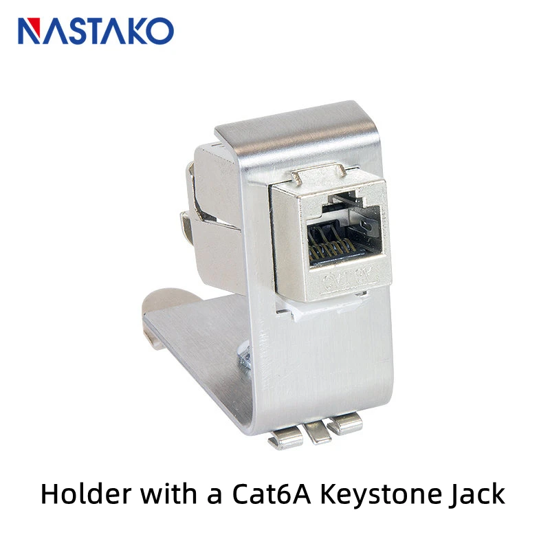 Adaptateur Rail DIN Pour Modules Keystone RJ45 - Support Métallique 3 Ports Pour Baies De Brassage Réseau