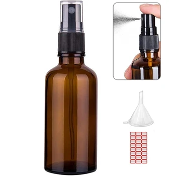 1Pcs 5ml-100ml Empty Amber Fine Mist Small Glass Spray Bottles Set For Essential Oils Perfume Cleaning Solutions 1