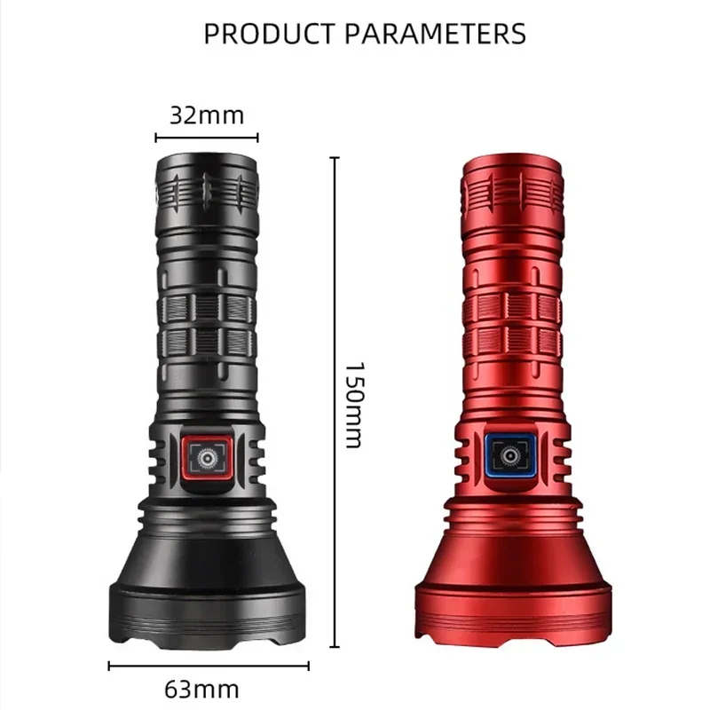 XIWANGFIRE BT90 5000lm LED Torch 50W Powerful Strong Light Long