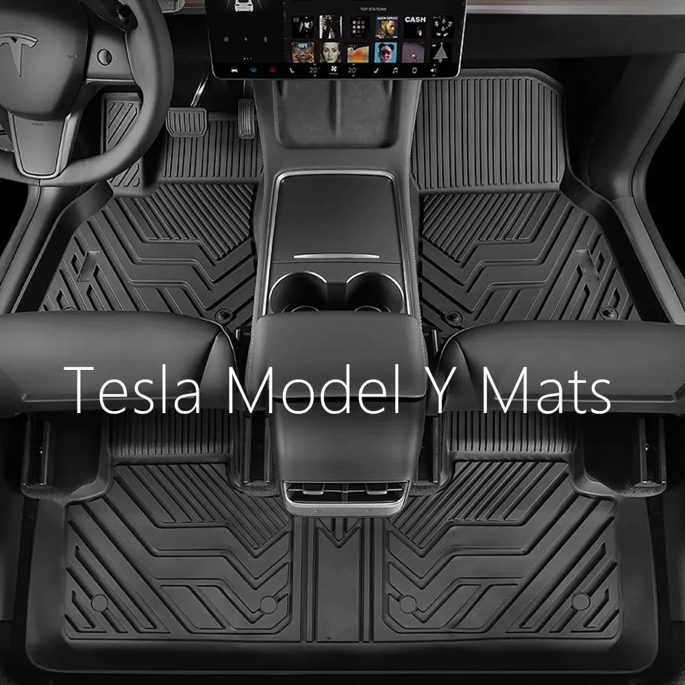 For Tesla Model Y 2022 Car Waterproof Non slip Floor Mat TPE Modified