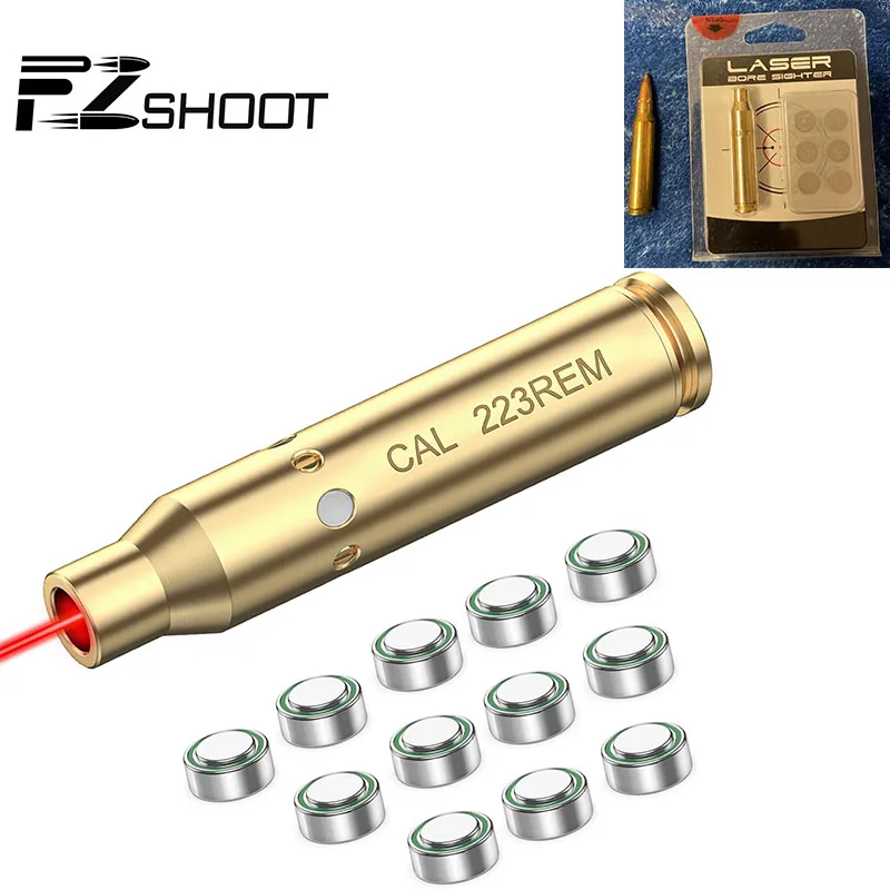 Laser bore sight Bore Sight class IIIA Red Laser Handgun Rifle 223 5.56mm Cal Extra Batteries High Accuracy EZshoot Hunting
