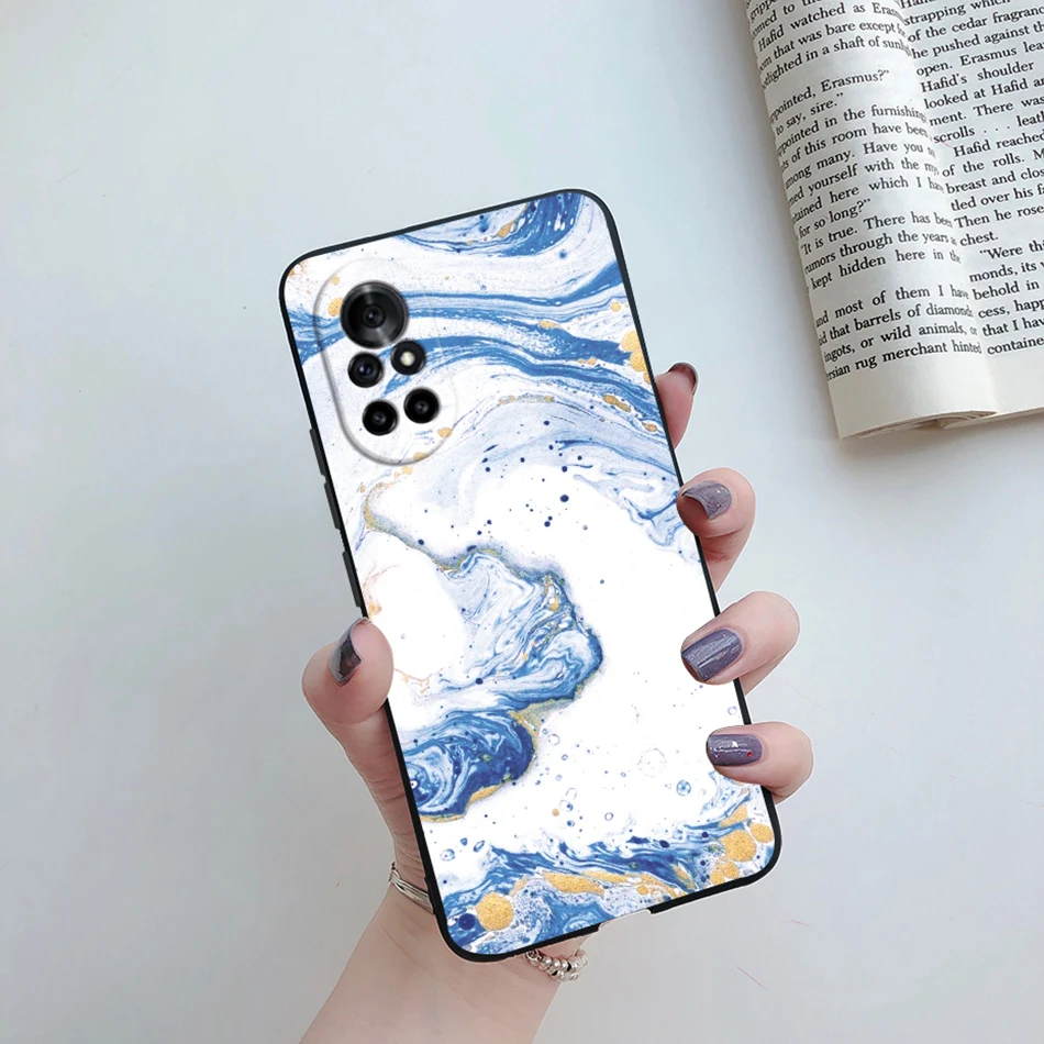 Floral Cat Cartoon Silicone Phone Protector Case - Stylish Back Cover