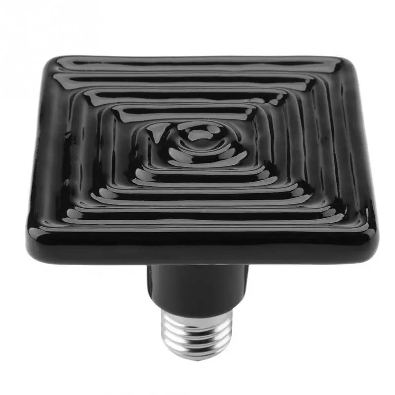 75W 100W 150W 200W 250W E27 Mini Reptile Pet Heating Lamp Ceramic Infrared Heat Bulb Emitter Black For Reptile Pet Brooder Lamp Reptile Heating Lamp Reptile Light Bulb Reptile Lamp Bulb Heating Lamp Bulb