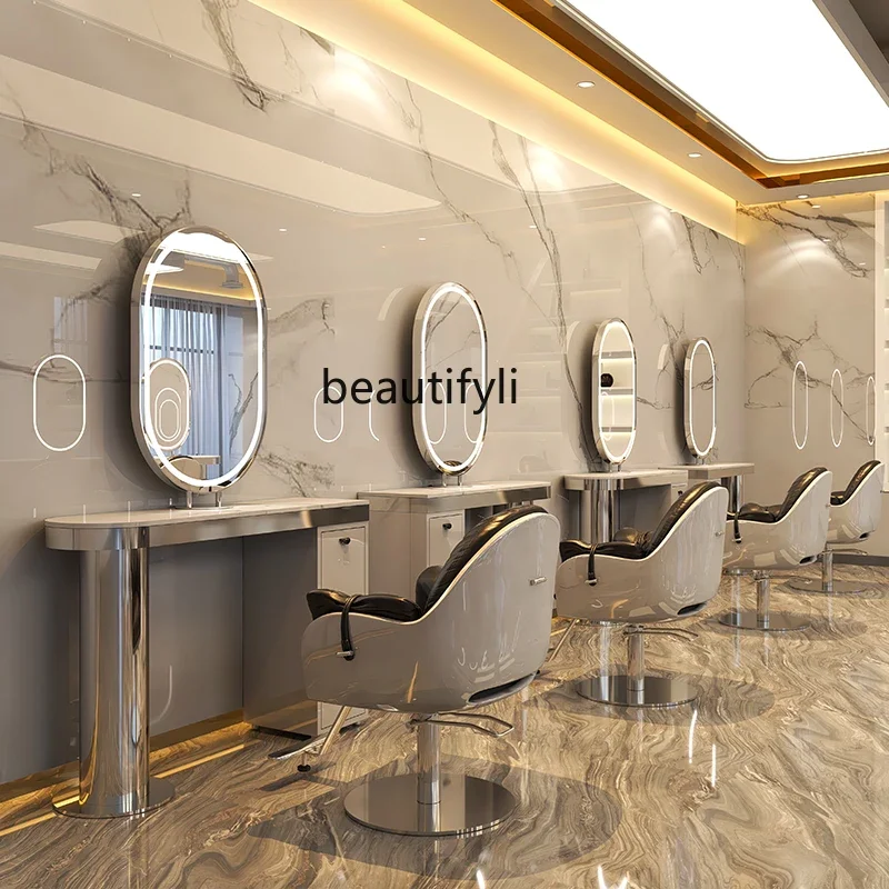 

Парикмахерский туалетный столик парикмахерский туалетный столик Встроенная зона горячего окрашивания двойное зеркало