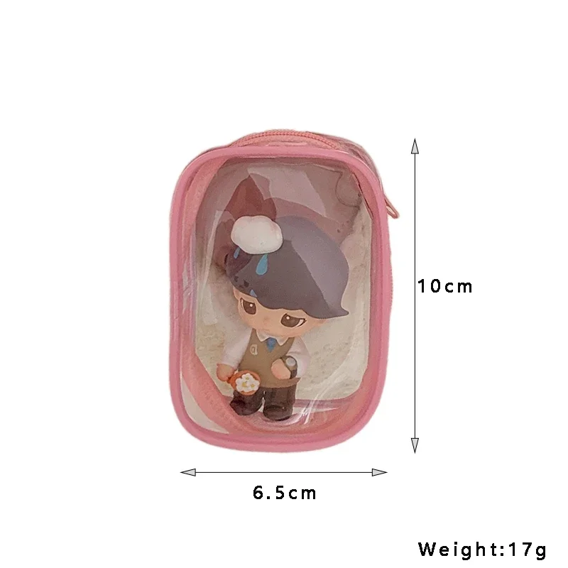 PVC Transparent Mini Storage Bag Mystery Bag Keychain Storage Cute Doll Earphone Charger storage bag