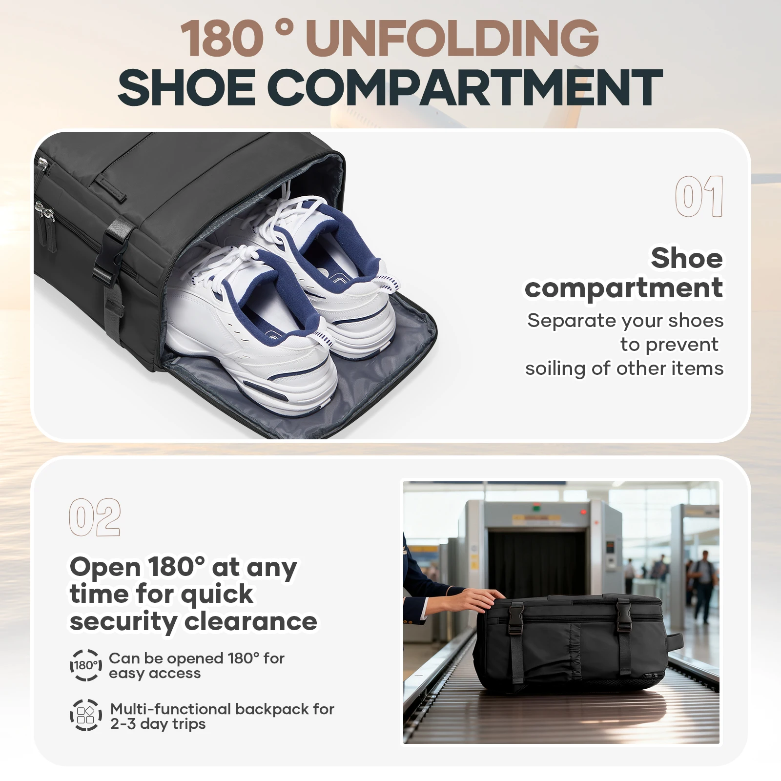 Ryanair 40x30x20 Travel Backpack Short Distance Business Laptop Backpack WizAir Luggage Cabin Bag, Men Women Leisure Backpack