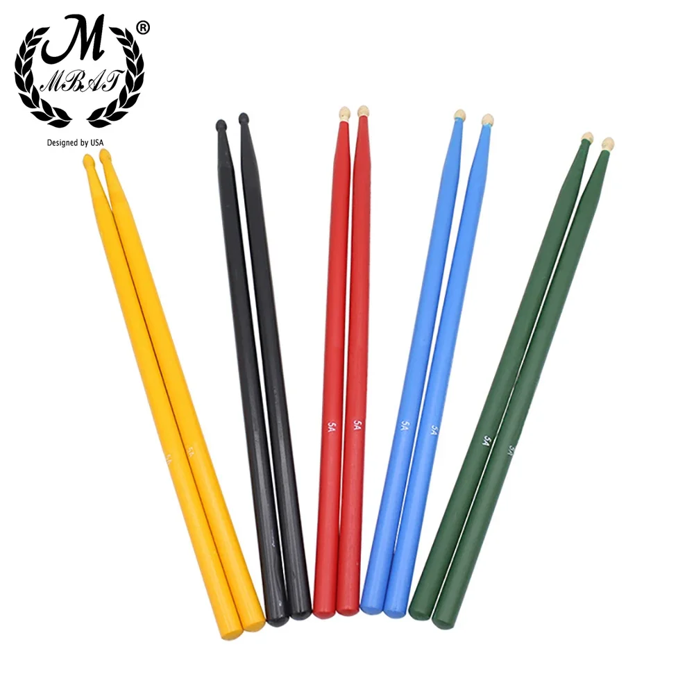 1 Pair Maple Drum Sticks Lightweight Drum Sticks Percussion Instrument Accessories Music Tools Multi Colors Drumsticks drum sticks