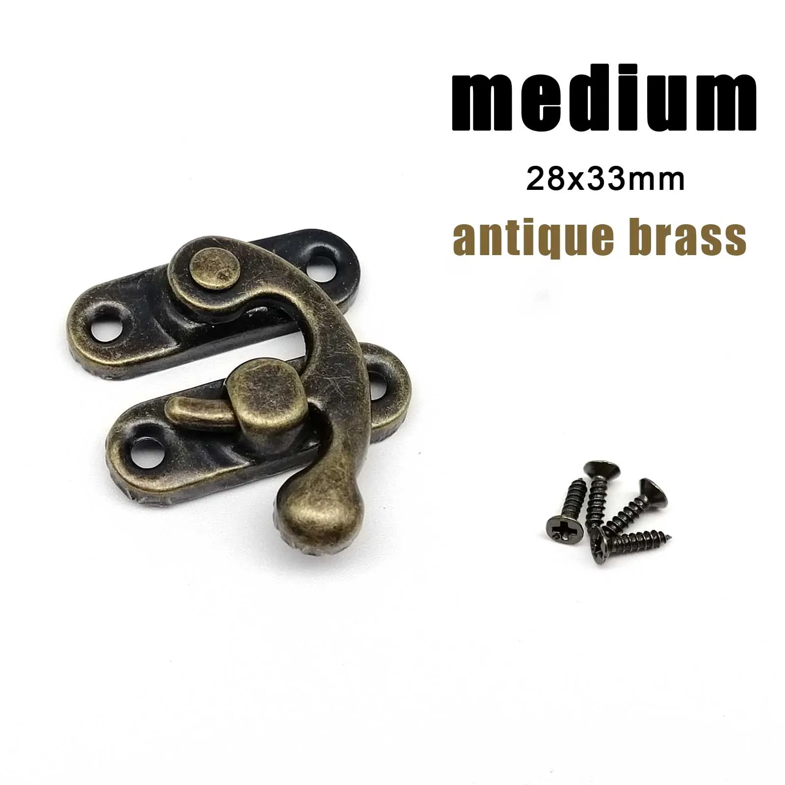 Jewelry Chest Gift Wine Wooden Box Case Toggle Latch Furniture Leather Bag Handbag Suitcase Hasp Hook Lock 3 size color 12pcs