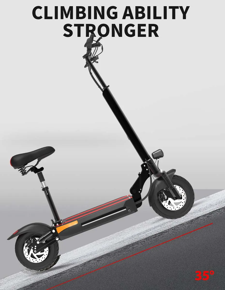EU/USA Warehouse Electric Scooter Rear Motor 48V 1200W Electric Scooter