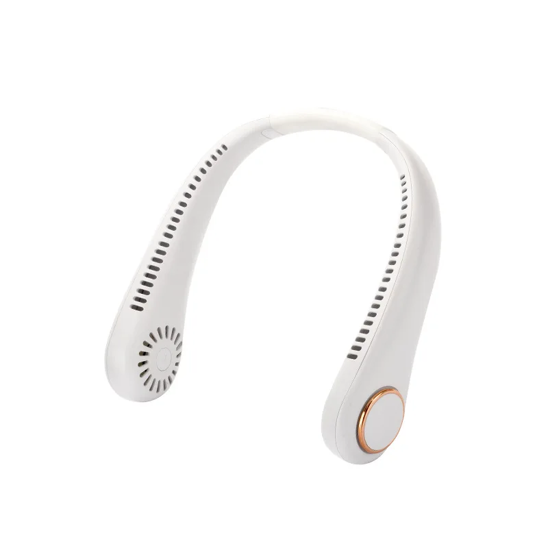 Portable Silent Fan Outdoor USB Rechargeable Vaneless Fan MINI Electric Silent Neck Belt Wearable Quick Cooling to Dispel Heat