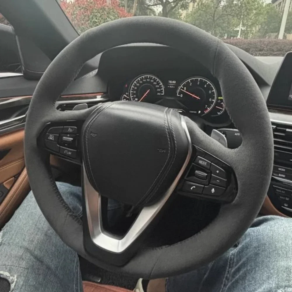 Coprivolante per auto fai da te confortevole pelle scamosciata per BMW G20 G30 G31 530i 540i 2017 2018 2019 accessori interni auto
