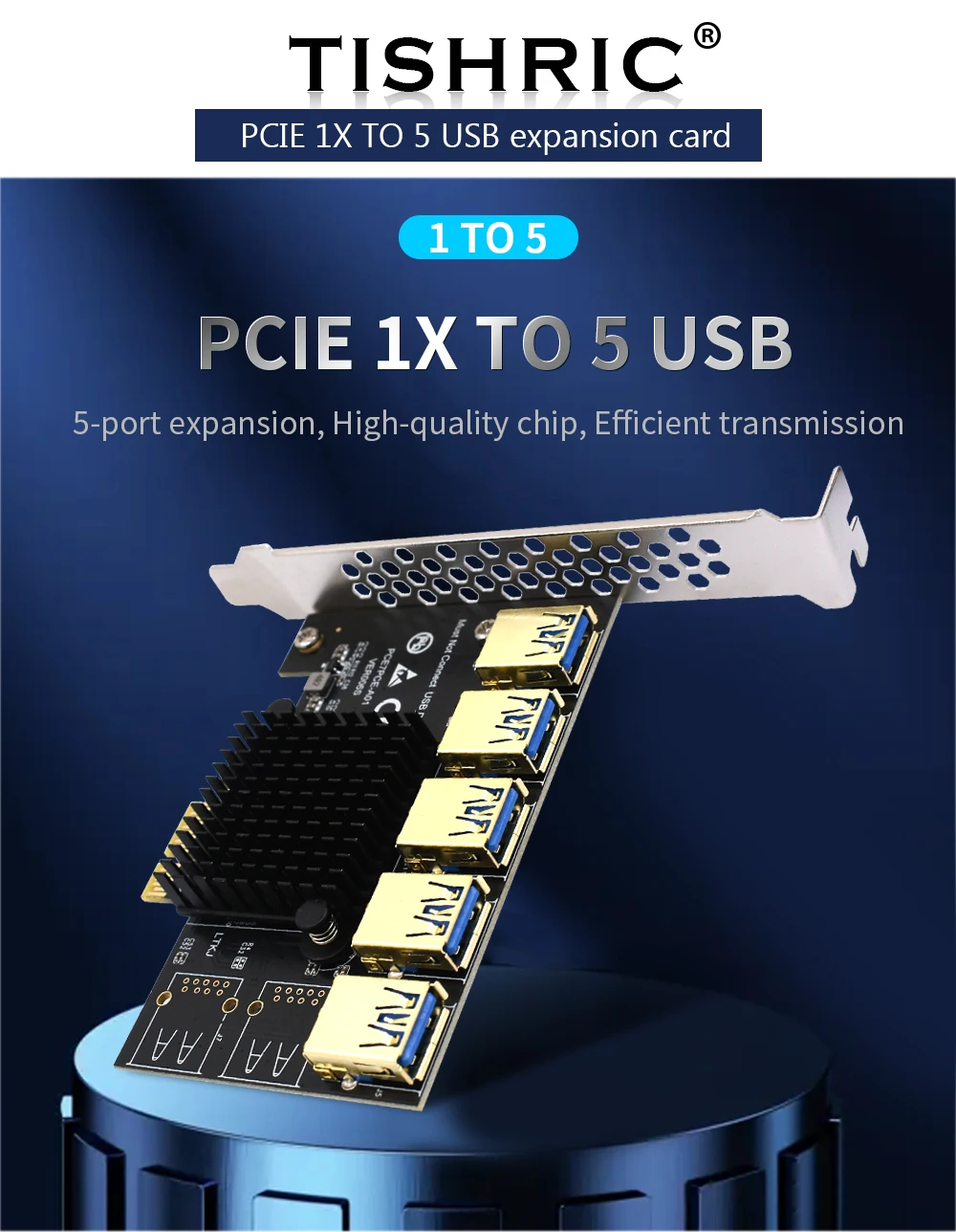 TSIHRIC PCIE 1 to 4/5/6 Pci Express Multiplier USB3.0 Extender Pci Express 1x 16x Card Slot Riser 009s 010 For Bitcoin Mining data cable types