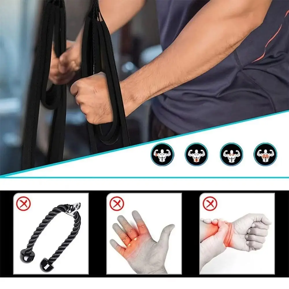 Anti-Slip Long Triceps Strap Muscle Training Cable Attachment Arm Strength Rope Multi-Purpose Exercise Rope Pull Down Rope