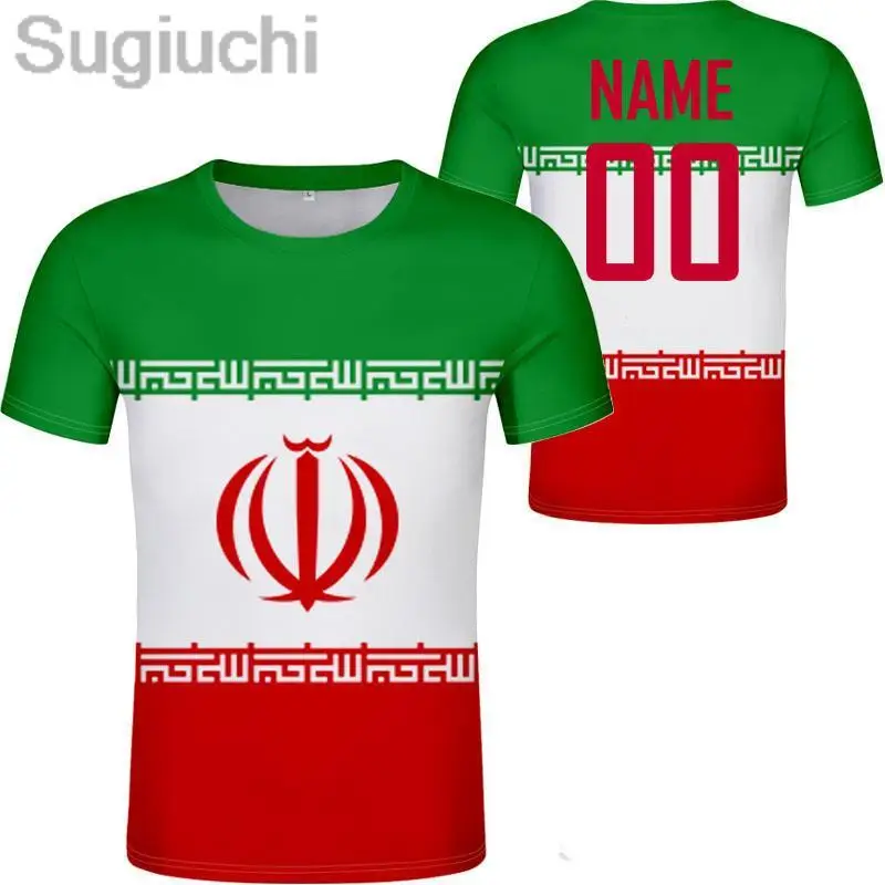 Personalizzato Qualsiasi Nome Numero Iran 3D T-Shirt Irn Nation Flag Soccer T-Shirt Abbigliamento Per Uomo Donna Regali