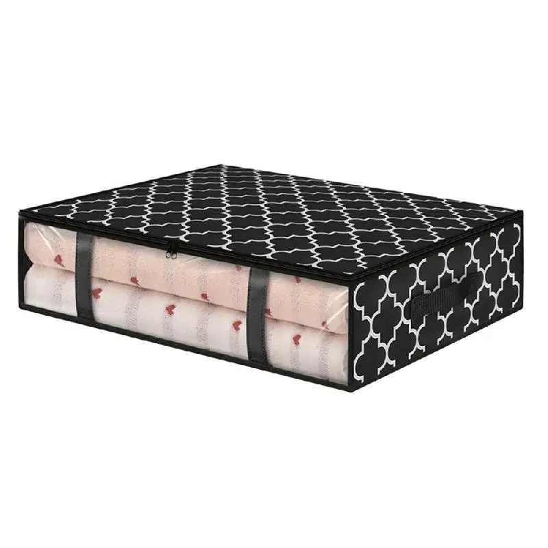 

Thick Foldable Under Bed Bags Large Quilt Storage Bag With Zipper Clothes Blanket Quilt Closet Organizer Box Cabinet Organizer