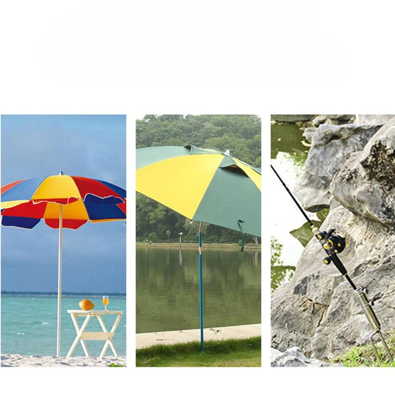 Sun Beach Fishing Stand Rain Gear Garden Patio Parasol Ground Anchor Spike Umbrella Stretch Stand Holder Umbrella Sand