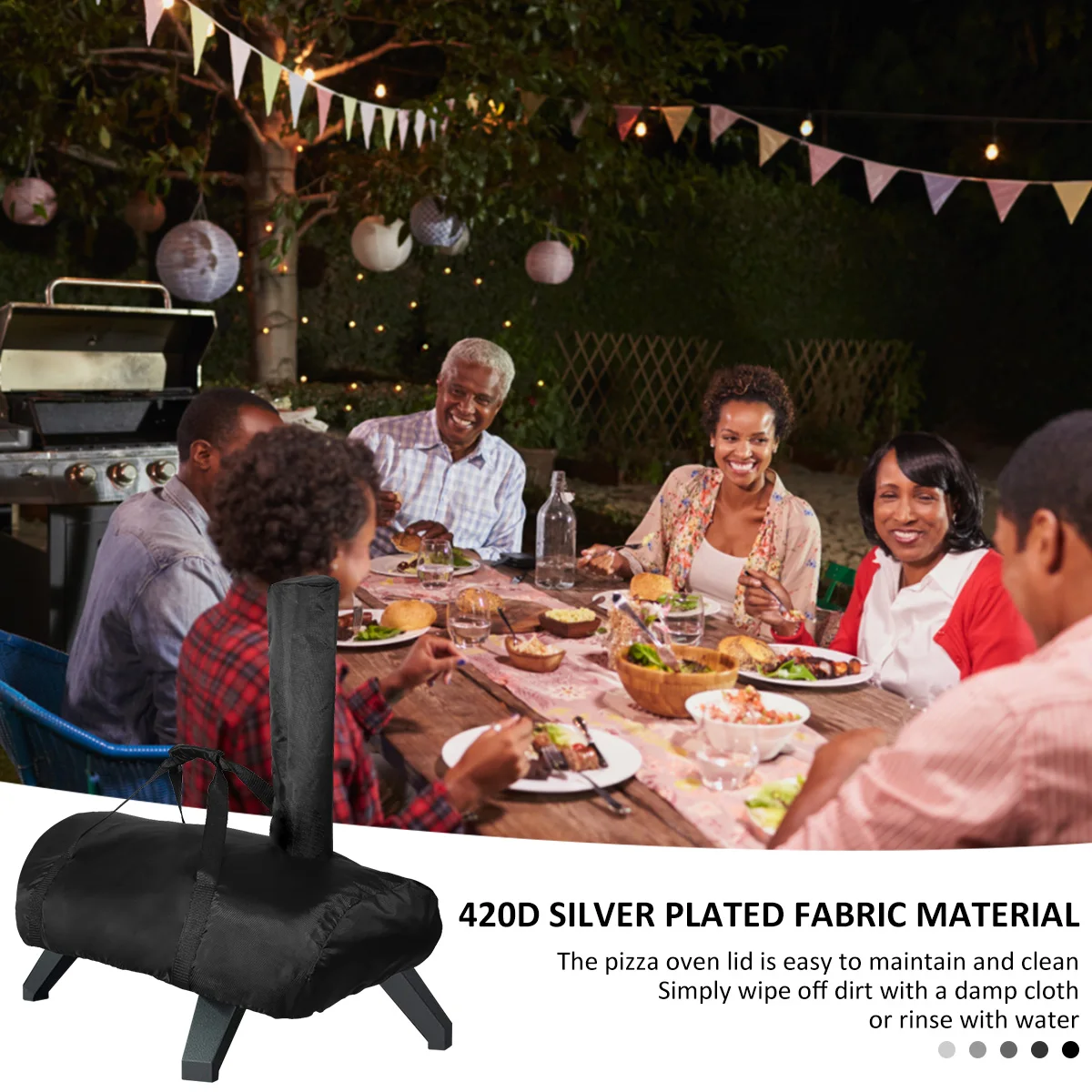 Pizza Oven Cover for Ooni Karu 12 Pizza Oven Cover 420D Fabric Waterproof Outdoor Carry BBQ Accessories