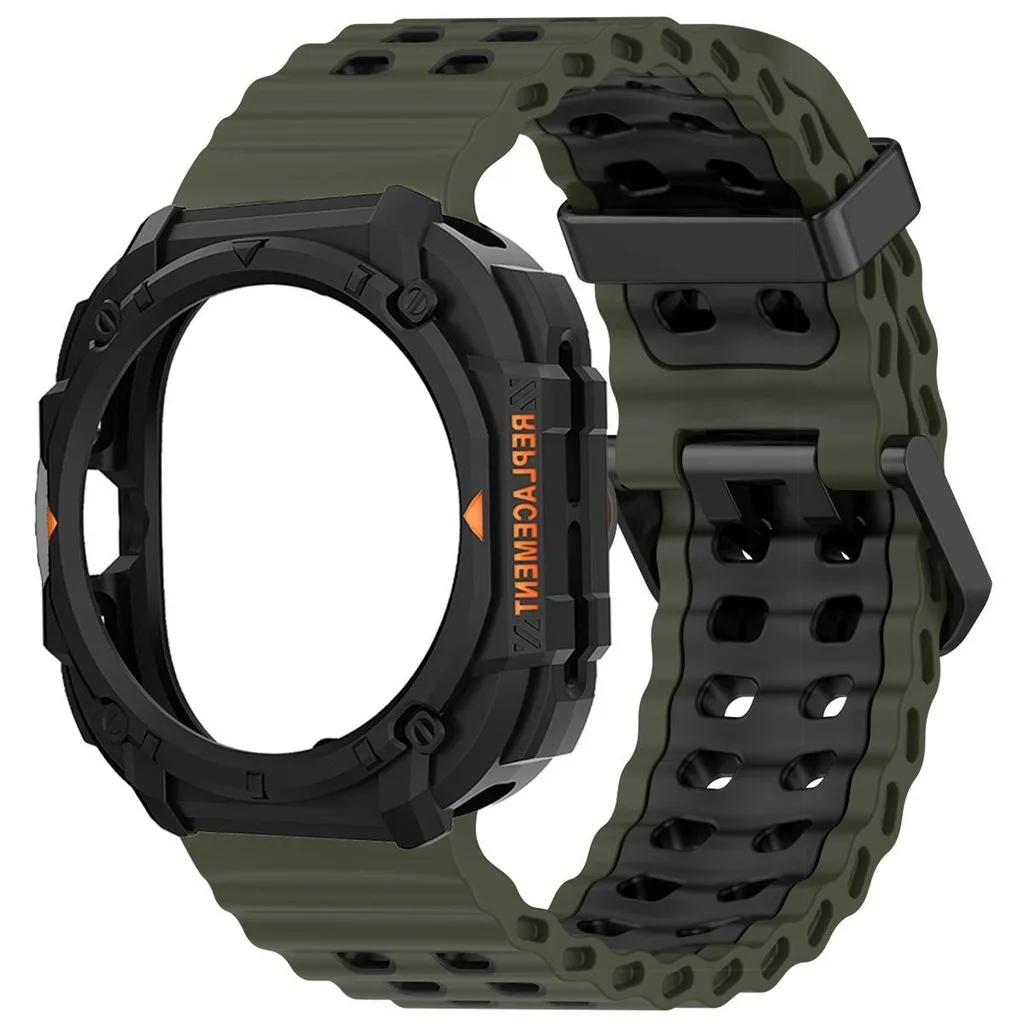 Premium Silicone Sport Band & Protective Case for 47mm Smartwatch - Durable Strap & Bracelet Cover