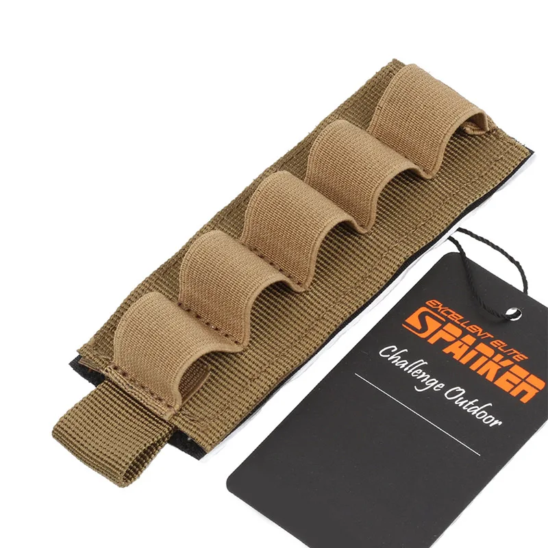 Tactical Shotgun Ammo Pouch - 5-Round Shell Holder with Magic Tape