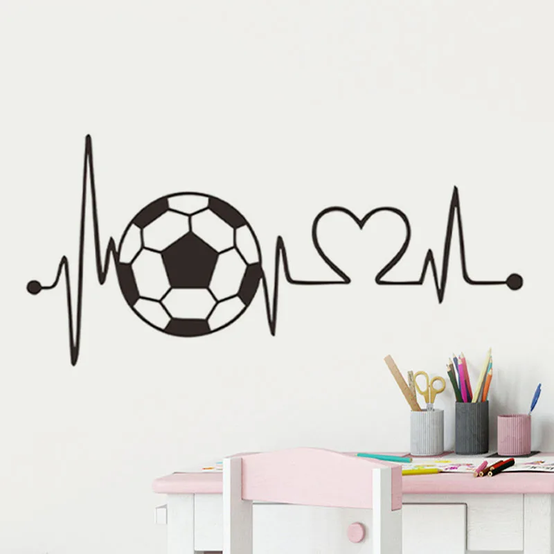 

Детская спальня с надписью «Football Love», фойе для гостиной, домашнее украшение для общежития, наклейки на стену