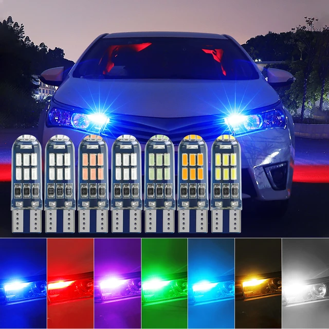 NAO T10 LED W5W ampoule LED 3030 SMD 168 194 5W5 accessoires de voiture  feux de dégagement lampe de lecture Auto 12V 6000K blanc ambre rouge moteur  - AliExpress
