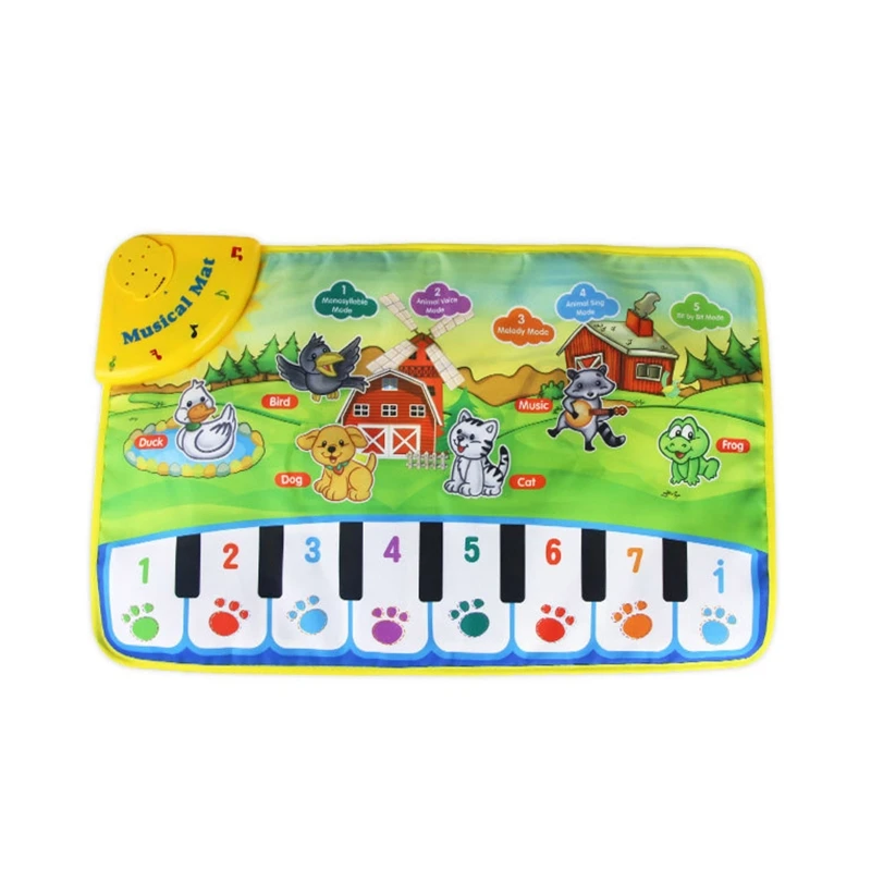 

4XBD Kids Piano Mat Крытый электрический ковер Портативные развивающие игрушки с Musi