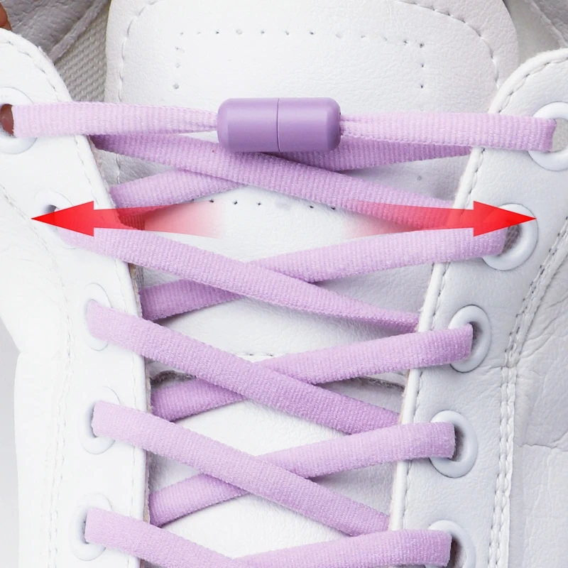 1Pair Elastic Laces Sneakers No Tie Shoe laces Colorful Shoelaces Without ties Kids Adult Semicircle Shoelace for Shoes