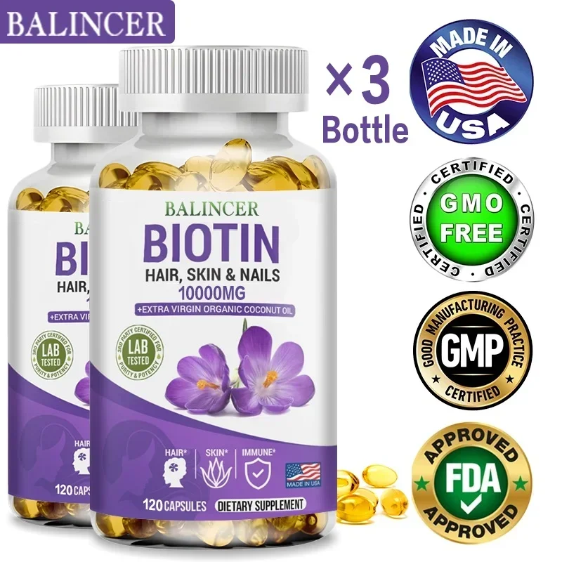 

Balincer Biotin Collagen Capsules - Vitamins To Support Hair Growth - Supplements for Women, Men - Nails and Skin