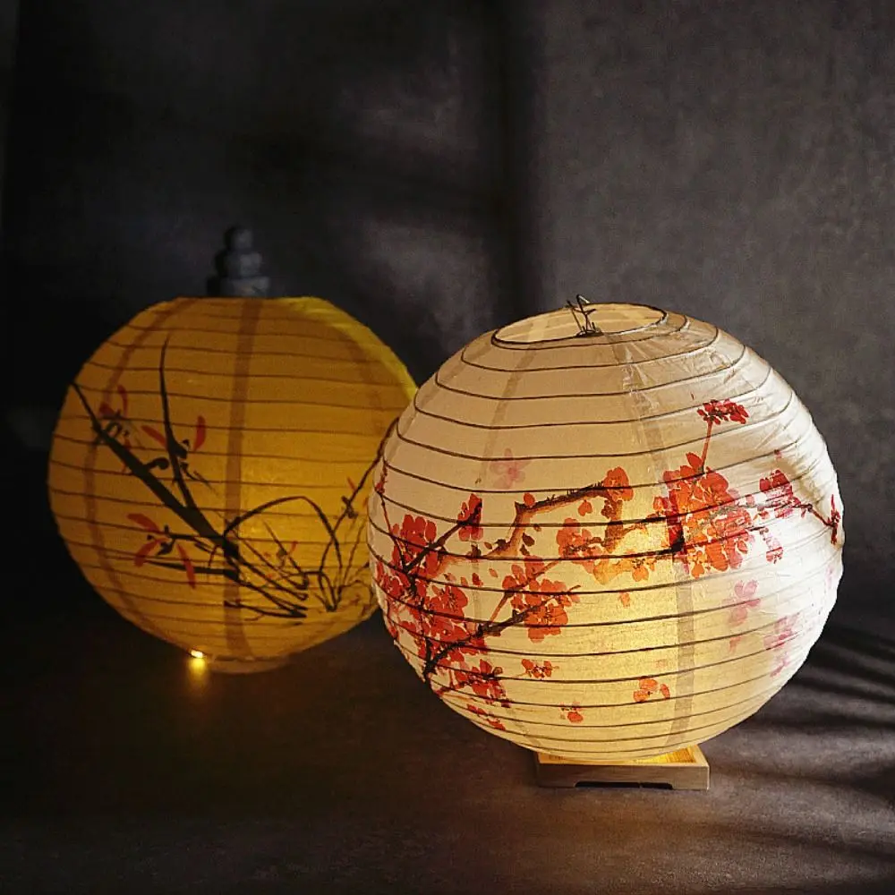 Retro Paper Mid-Autumn Lantern Hanging Handmade Paper Lantern Glowing Three-dimensional New Year