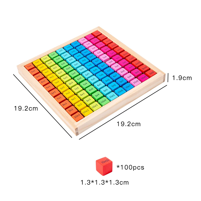 Montessori Educational Wooden Toys For Children Baby Toys 99 Multiplication Table Preschool Math Arithmetic Teaching Aids Gift 6